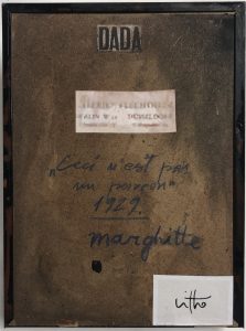 Rückseite / No.18. Rení Marghitte (René Magritte) „Ceci n’est pas un poivron“ 1929