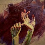 VETO / 2026 / Öl auf Leinwand / 40 x 40 cm